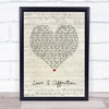 Joan Armatrading Love & Affection Script Heart Song Lyric Print