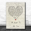Frank Sinatra It had to be you Script Heart Song Lyric Print