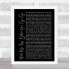 Wham Wake Me Up Before You Go-Go Black Script Song Lyric Music Wall Art Print