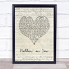 Cody Johnson Nothin' on You Script Heart Song Lyric Print