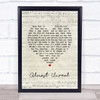 Roxette Almost Unreal Script Heart Song Lyric Print