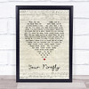 Ben Cocks Your Firefly Script Heart Song Lyric Print