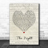 Frankie Valli & The Four Seasons The Night Script Heart Song Lyric Print