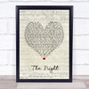 Frankie Valli & The Four Seasons The Night Script Heart Song Lyric Print