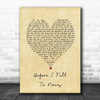 Razorlight Before I Fall To Pieces Vintage Heart Song Lyric Print