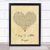 Aretha Franklin I Say A Little Prayer Vintage Heart Song Lyric Print