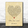 Bryan Adams When You Love Someone Vintage Heart Song Lyric Print
