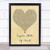 Jay-Z feat Alicia Keys Empire State Of Mind Vintage Heart Song Lyric Print