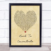 Red Hot Chili Peppers Hard To Concentrate Vintage Heart Song Lyric Print