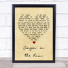 Gene Kelly Singin' in the Rain Vintage Heart Song Lyric Print