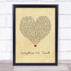 Cascada Everytime We Touch Vintage Heart Song Lyric Print