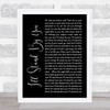 The Pretenders I'll Stand By You Black Script Song Lyric Music Wall Art Print