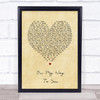 Cody Johnson On My Way To You Vintage Heart Song Lyric Print