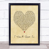 ASKING ALEXANDRIA I Won't Give In Vintage Heart Song Lyric Print