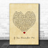 If You Remember Me Barry Manilow Vintage Heart Song Lyric Print