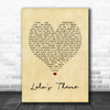 The Shapeshifters Lola's Theme Vintage Heart Song Lyric Print
