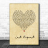 Paolo Nutini Last Request Vintage Heart Song Lyric Print