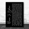 Rod Stewart Reason To Believe Black Script Song Lyric Music Wall Art Print