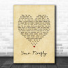 Ben Cocks Your Firefly Vintage Heart Song Lyric Print