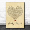 Billie Eilish Party Favor Vintage Heart Song Lyric Print