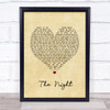 Frankie Valli & The Four Seasons The Night Vintage Heart Song Lyric Print