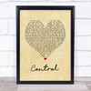 Matrix & Futurebound Control Vintage Heart Song Lyric Print