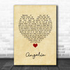 Richard Marx Angelia Vintage Heart Song Lyric Print