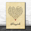 Elton John Blessed Vintage Heart Song Lyric Print