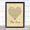 Gary Allan The One Vintage Heart Song Lyric Print