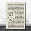 Rick Astley It Would Take A Strong Strong Man Vintage Script Song Lyric Print