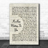 ABBA I've Been Waiting For You Vintage Script Song Lyric Print