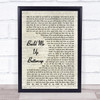 The Foundations Build Me Up Buttercup Vintage Script Song Lyric Print