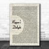 The Sugarhill Gang Rapper's Delight Vintage Script Song Lyric Print