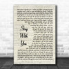 John Legend Stay With You Vintage Script Song Lyric Print