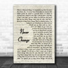 Picture This Never Change Vintage Script Song Lyric Print