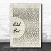 Goo Goo Dolls Rebel Beat Vintage Script Song Lyric Print