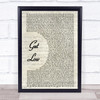 Lil Jon & The East Side Boyz Get Low Vintage Script Song Lyric Print