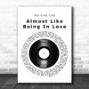 Nat King Cole Almost Like Being In Love Vinyl Record Song Lyric Print