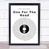 Ocean Colour Scene One For The Road Vinyl Record Song Lyric Print