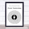 Thirty Seconds To Mars From Yesterday Vinyl Record Song Lyric Print
