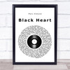 Marc Almond Black Heart Vinyl Record Song Lyric Print