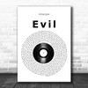 Interpol Evil Vinyl Record Song Lyric Print