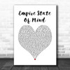 Alicia Keys Empire State Of Mind White Heart Song Lyric Print