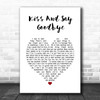 UB40 Kiss And Say Goodbye White Heart Song Lyric Print