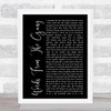 Coone Words From The Gang Black Script Song Lyric Music Wall Art Print