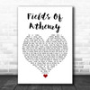 Dropkick Murphys Fields Of Athenry White Heart Song Lyric Print