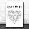 Norman Greenbaum Spirit In The Sky White Heart Song Lyric Print