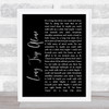 Dierks Bentley Long Trip Alone Black Script Song Lyric Music Wall Art Print