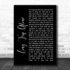 Dierks Bentley Long Trip Alone Black Script Song Lyric Music Wall Art Print