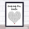 Hue & Cry Looking For Linda White Heart Song Lyric Print Hue & Cry Looking For Linda White Heart Song Lyric Print